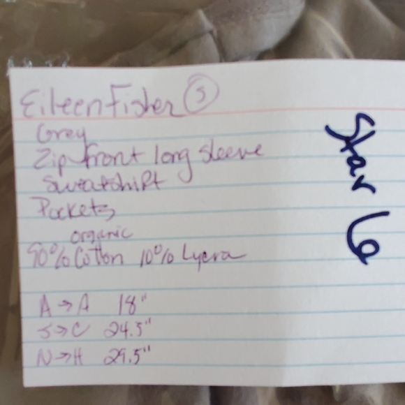 Eileen Fisher Womans Small gray sweatshirt - Picture 7 of 7